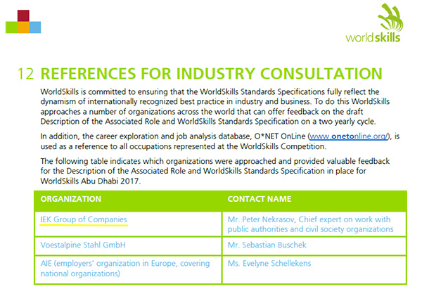 В издании ГК IEK обозначена как один из «ценных консультантов» и возглавляет список международных компаний-экспертов В издании ГК IEK обозначена как один из «ценных консультантов» и возглавляет список международных компаний-экспертов